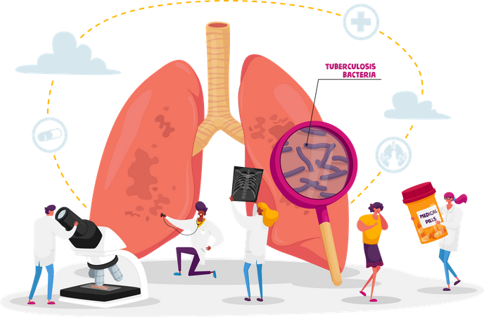 Respiratory Medicine Pulmonology Healthcare  일러스트레이션