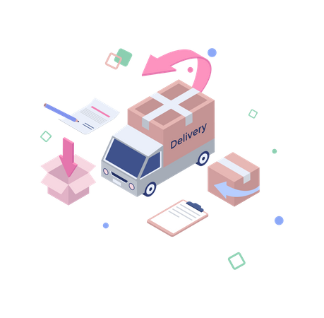 Return delivery  Illustration