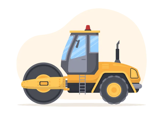 Road roller  Illustration