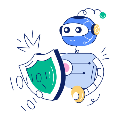 Robot Antivirus  Illustration