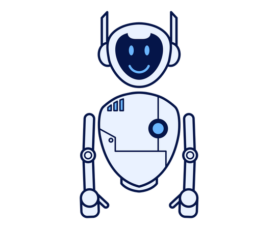 Robot se sentant heureux  Illustration