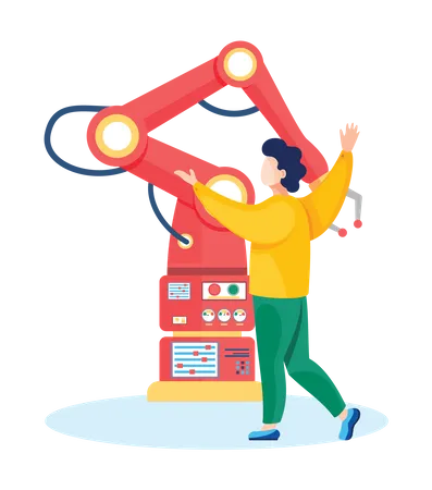 Robotic arm testing  Illustration