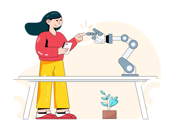 Robotic interaction  Illustration