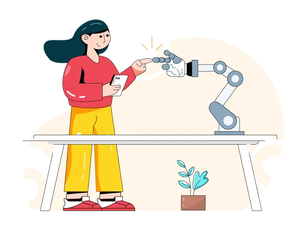 Robotic interaction  Illustration