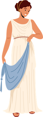 Roman Woman in Traditional Clothes  イラスト