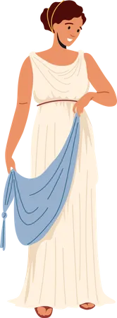 Roman Woman in Traditional Clothes  イラスト