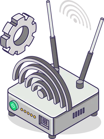 Router for wifi signal  일러스트레이션