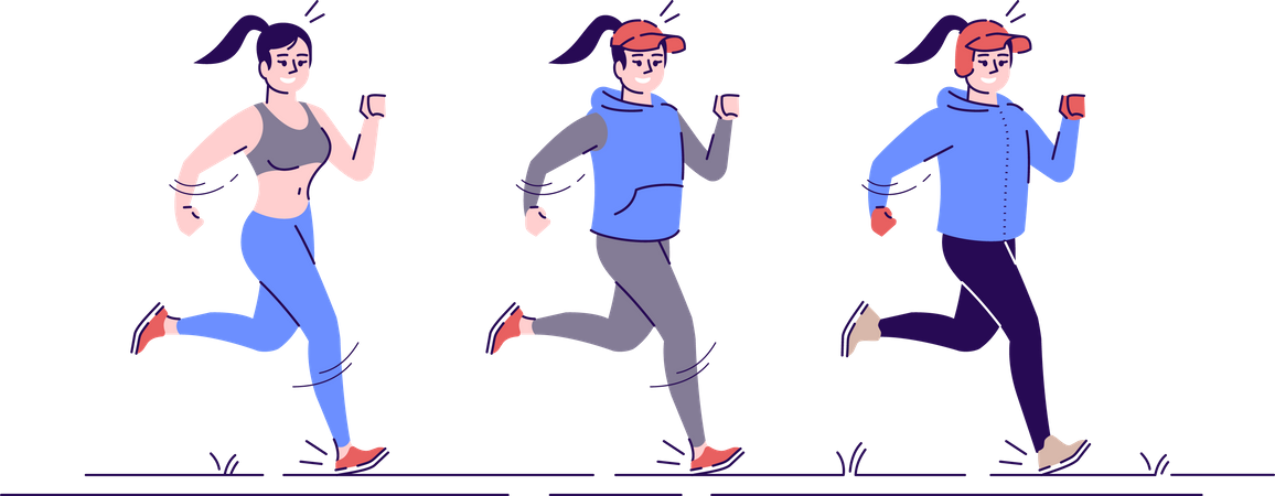 Running woman  Illustration