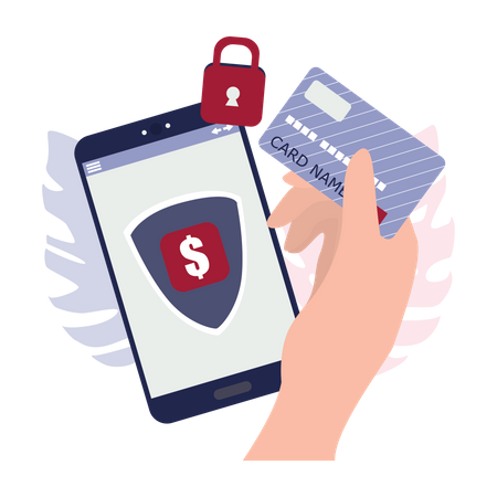 Safe mobile payment  Illustration