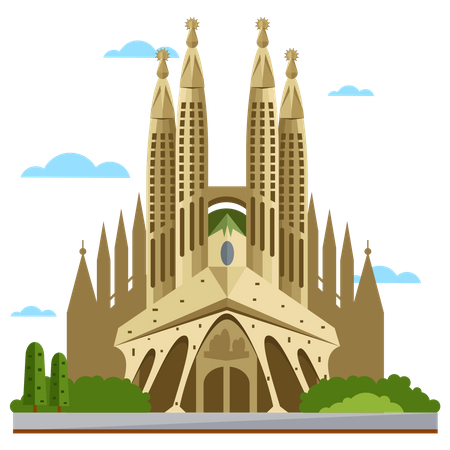 Sagrada Familia  イラスト