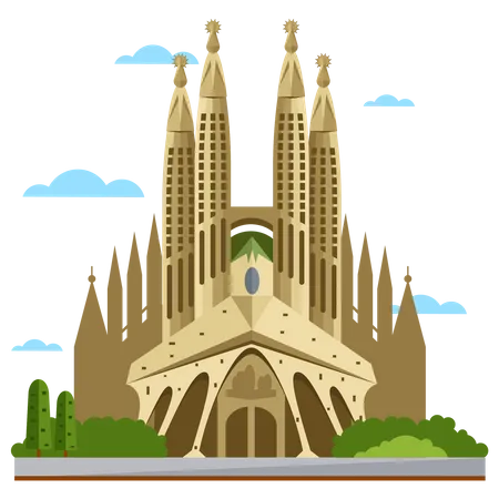 Sagrada Familia  イラスト