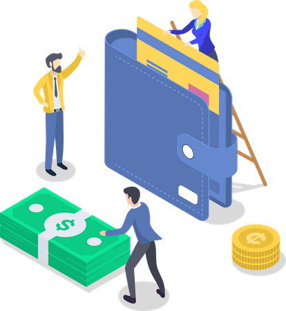 Salary payment  Illustration