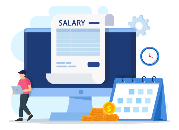 Salary Receipt  Illustration