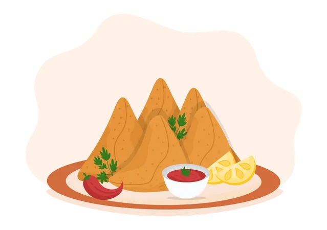 Samosa  イラスト