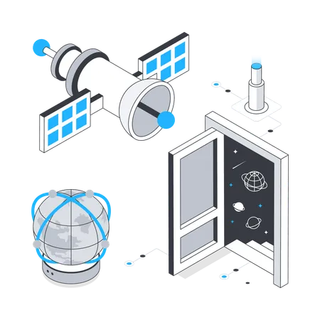 Satellite  Illustration