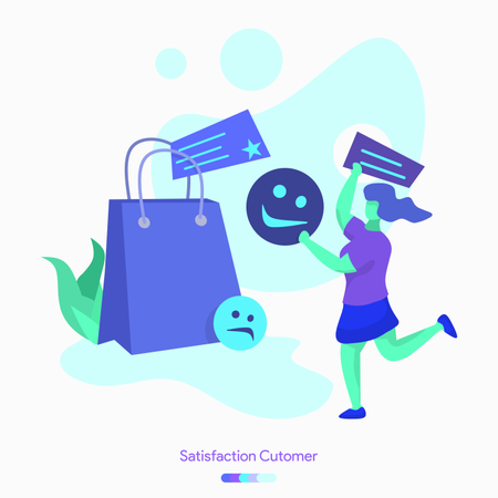 La satisfacción del cliente  Ilustración