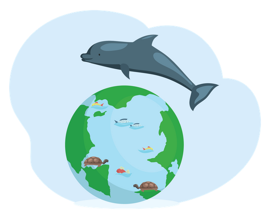 Save Ocean Life  Illustration