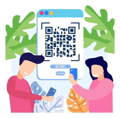 QR-Code scannen  Illustration