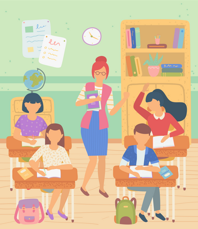 School Gives Knowledge  Illustration