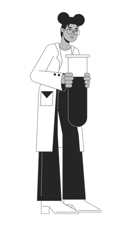 Scientist holding test tube  Illustration