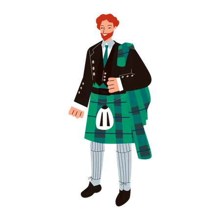 Scottish man  일러스트레이션