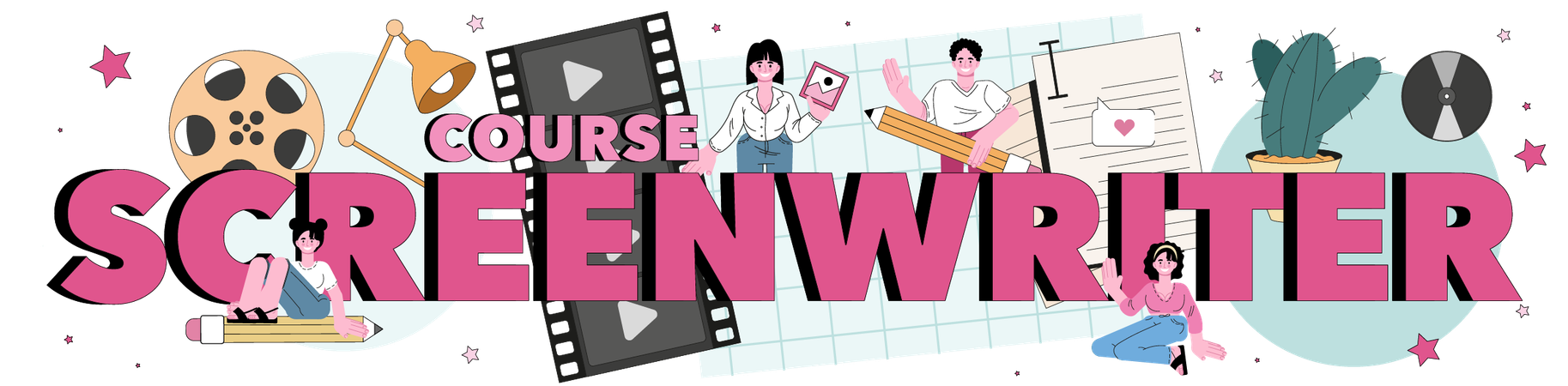 Screenwriter course  イラスト