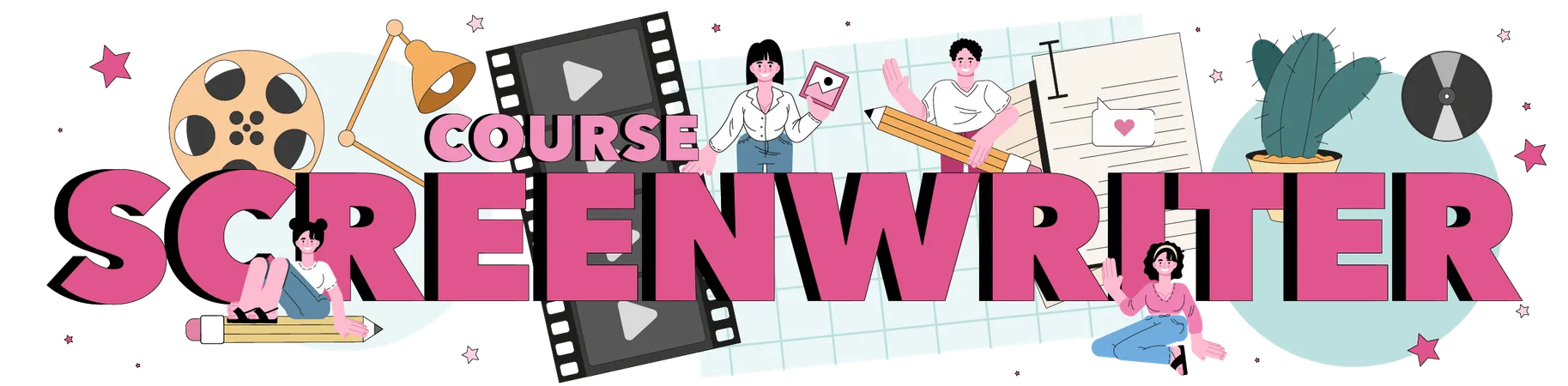 Screenwriter course  イラスト