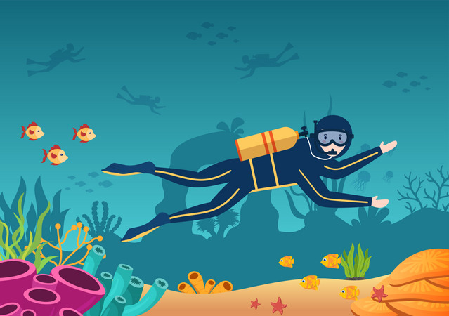 Scuba Diving  일러스트레이션