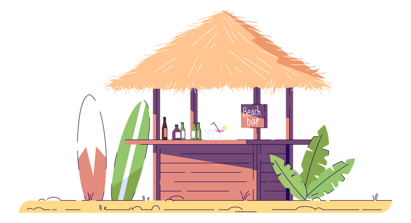 Seaside refreshment  Illustration