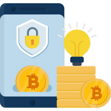 Secure bitcoin  Illustration