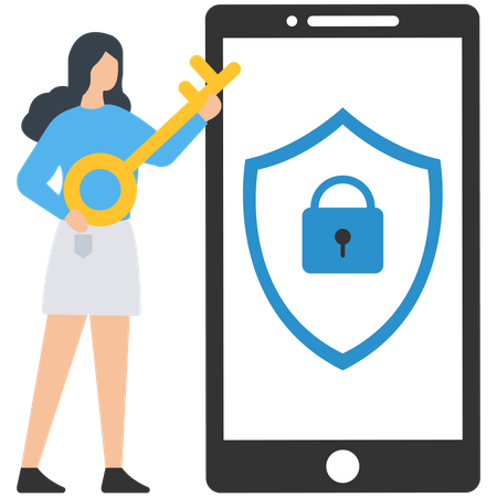 Secure Mobile Account  Illustration