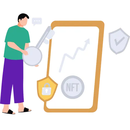 Securing cryptocurrency coins  イラスト