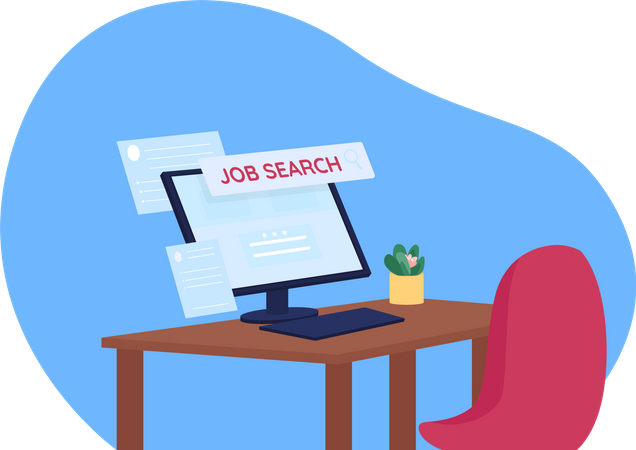 Seeking job  Illustration