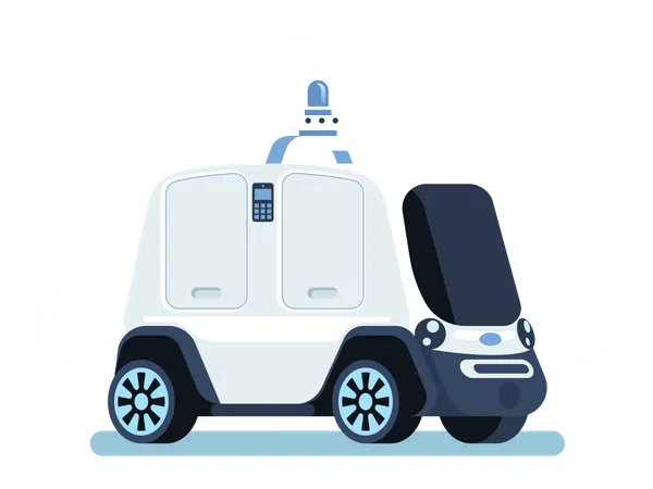 Self-driving vehicle  Illustration