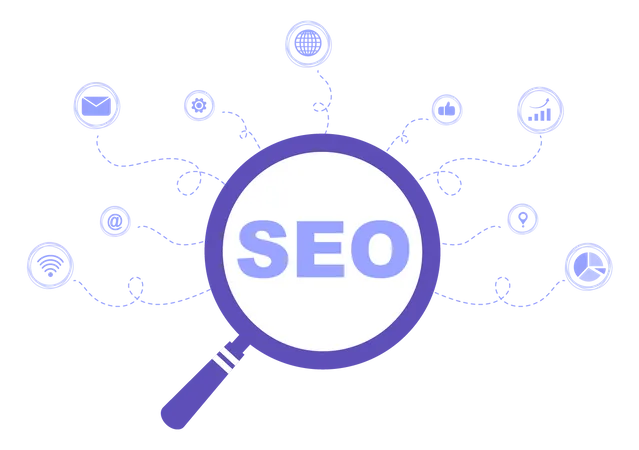 SEO Engine Optimization  Illustration