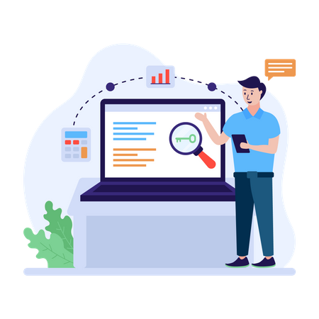 SEO keyword optimization  Illustration