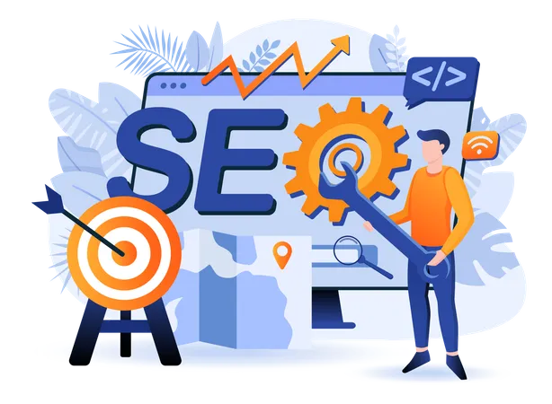 Seo Optimisation Scene  イラスト