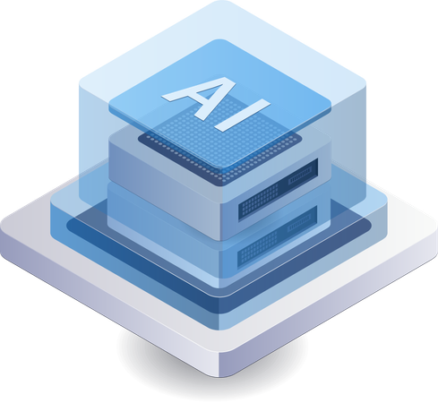 Server artificial intelligence technology management  일러스트레이션