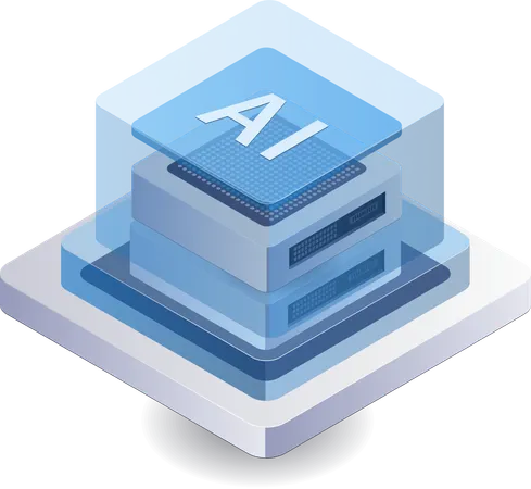 Server artificial intelligence technology management  일러스트레이션