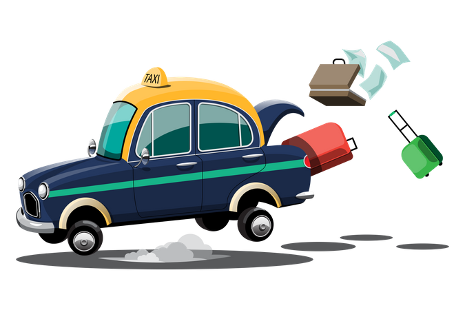 Service de taxi  Illustration