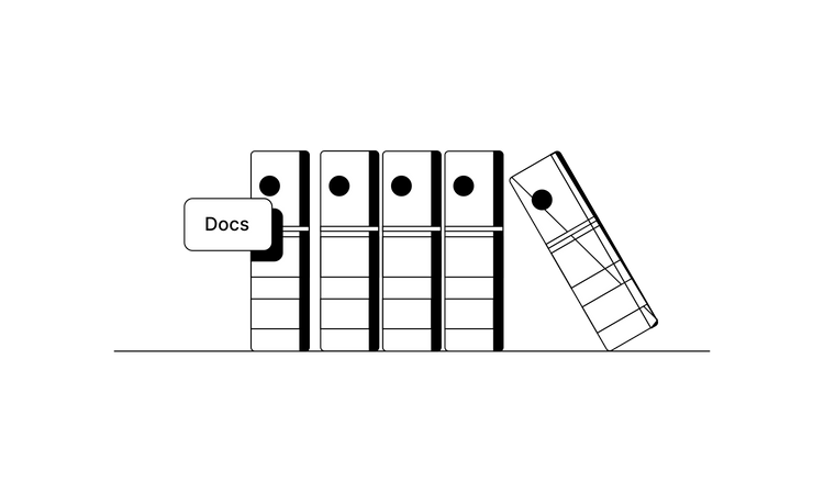 Set of documents and file in folder 6  Illustration