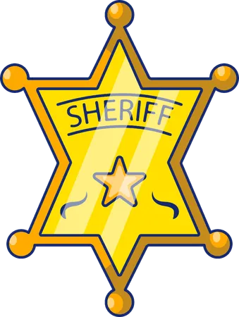 Badge de Sheriff  Illustration