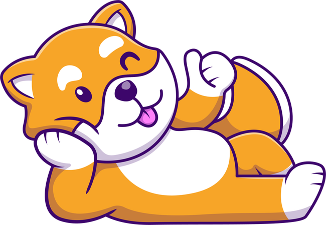 Chien Shiba Inu Bravo  Illustration