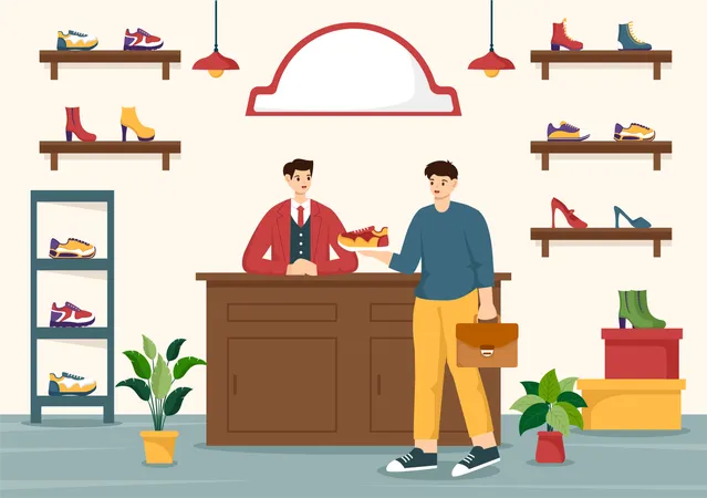 Shoe Market  Illustration