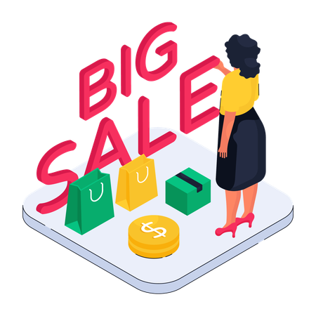 Shopping Big Sale  Illustration