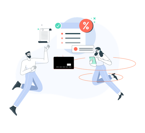 Shopping Bill Payment  Illustration