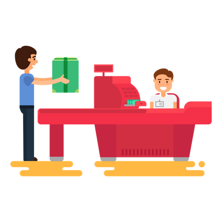 Shopping counter  Illustration