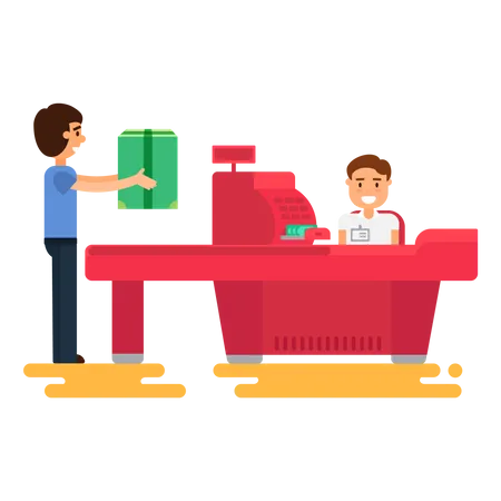 Shopping counter  Illustration