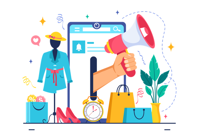 Shopping Discount Marketing  Illustration