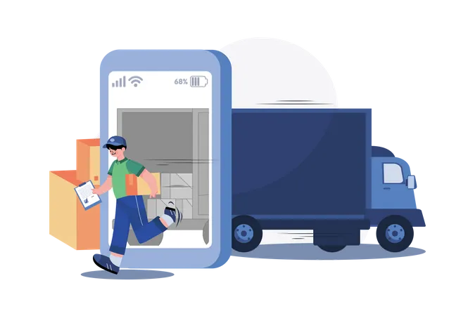 Shopping order delivery  Illustration